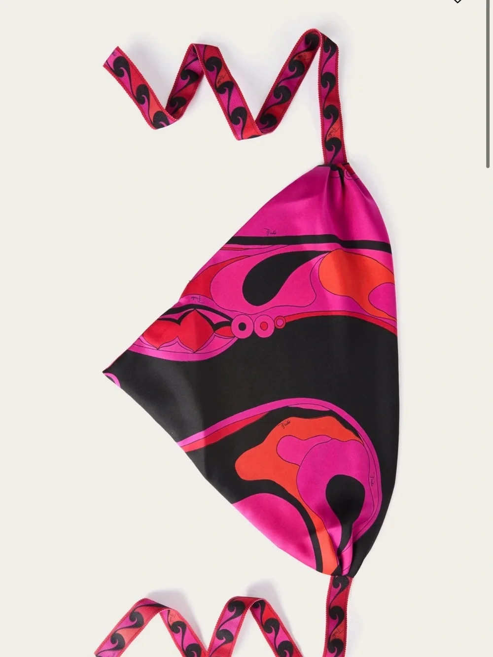Emilio Pucci : orchidee print silk bandanna